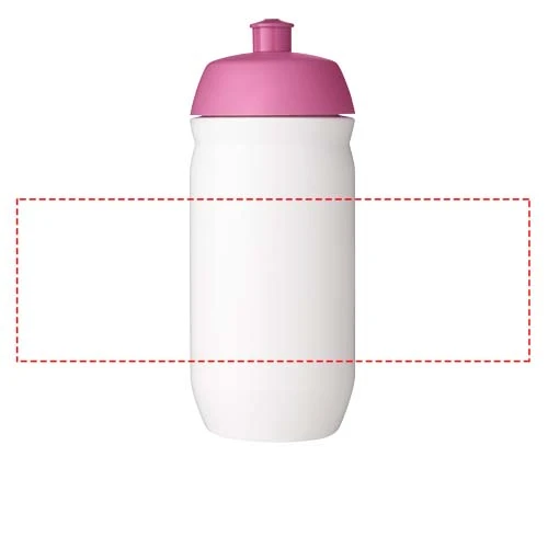 HydroFlex ™ 500 ml športová fľaša – ružová – tlačová plocha – Po obvode