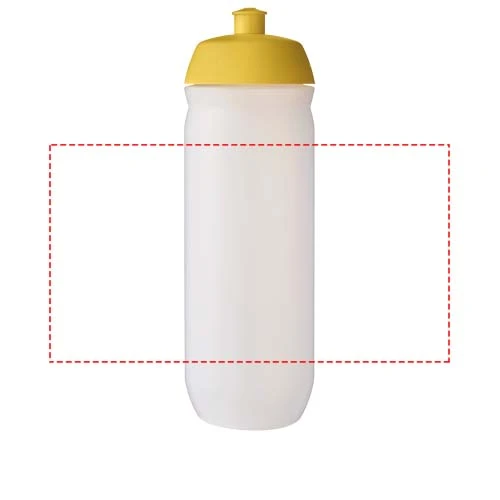 HydroFlex ™ Clear 750 ml športová fľaša – žlutá – tlačová plocha – Po obvode