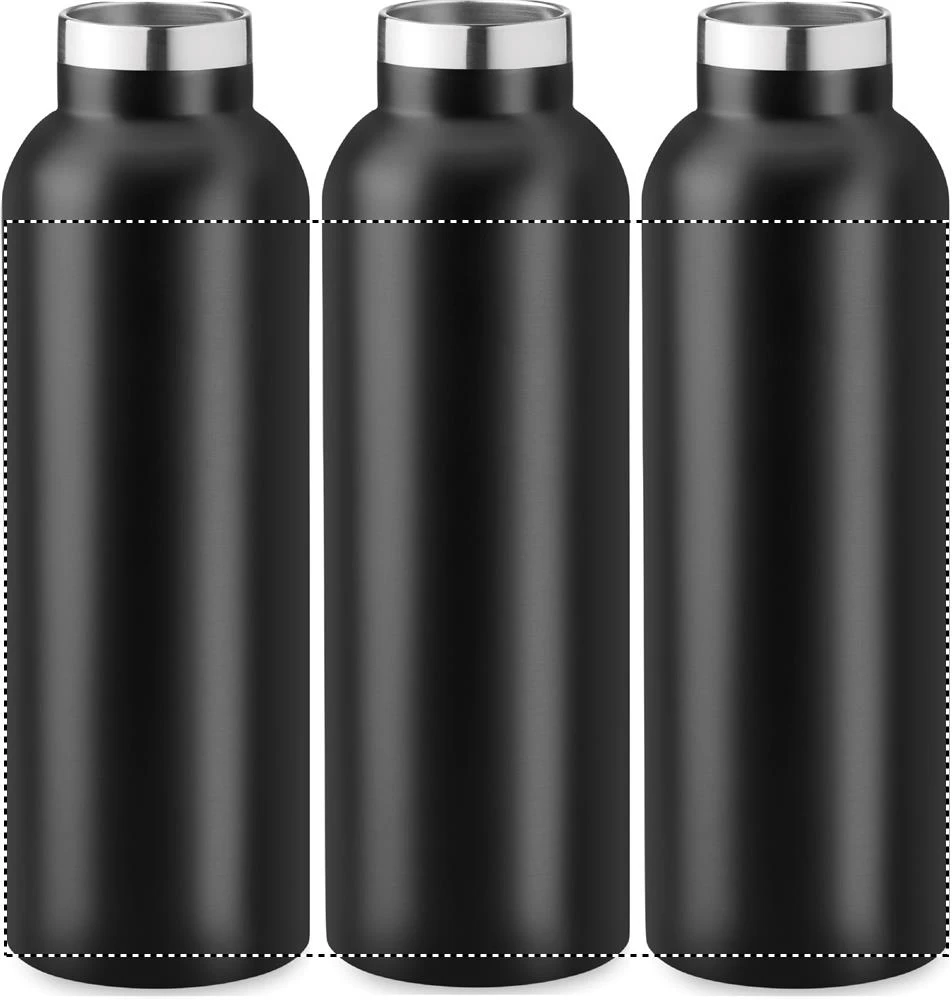 Dvojstenná fľaša 750ml – černá – tlačová plocha – Dookola 360° – digitálna tlač