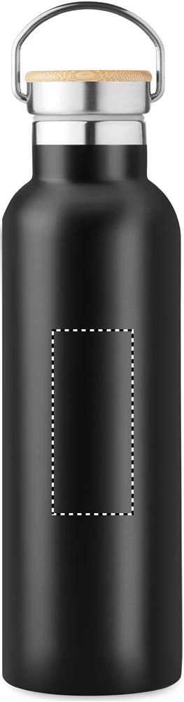 Dvojstenná fľaša 750ml – černá – tlačová plocha – Predná strana