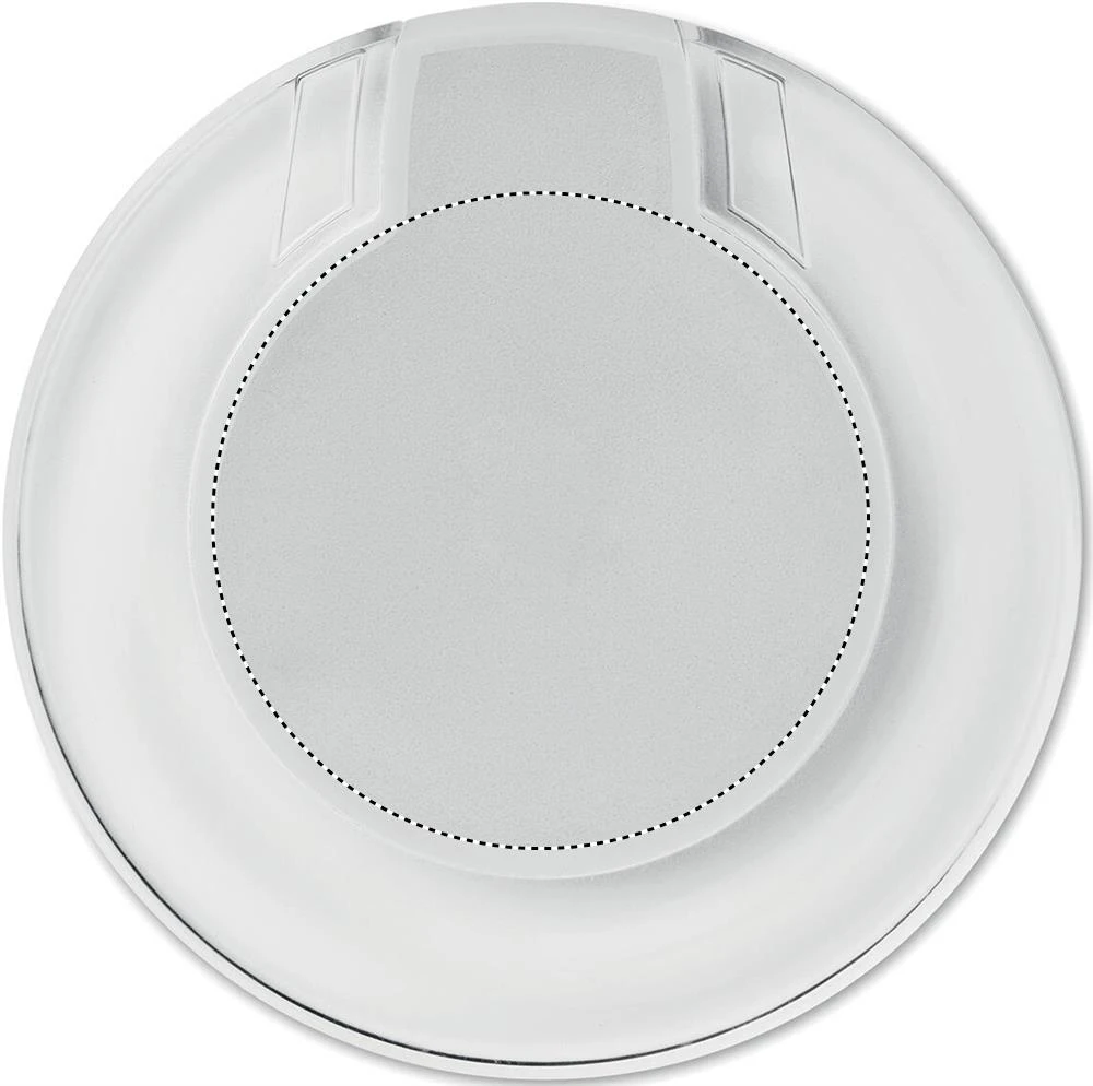 Bezdrôtová nabíjacia podložka – bílá – tlačová plocha – FRONT DL