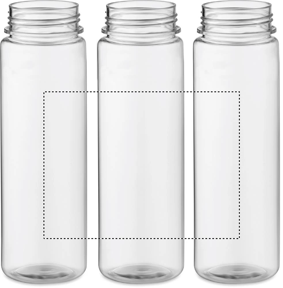Fľaša RPET 650ml so slamkou – limetková – tlačová plocha – Dookola (rotačná sieťotlač)