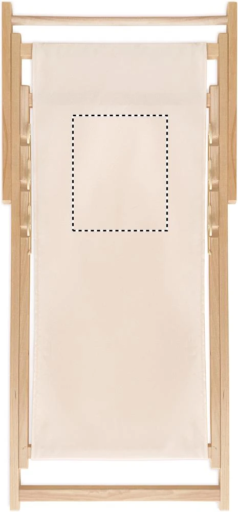 Plážové lehátko z dreva – béžová – tlačová plocha – SEAT EMBROIDERY