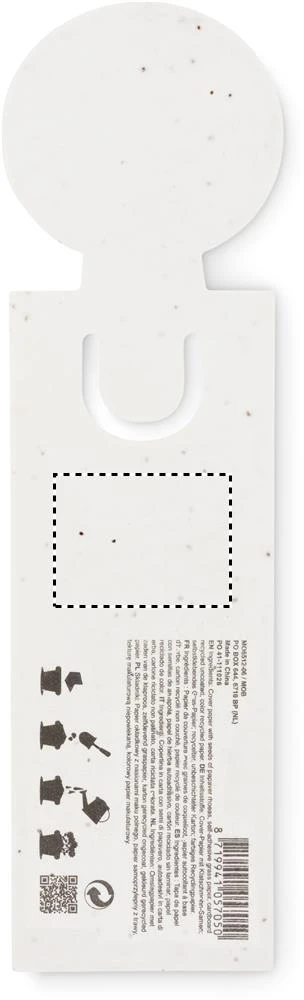 Záložka s lístkami a semienkami – bílá – tlačová plocha – BACK LOWER
