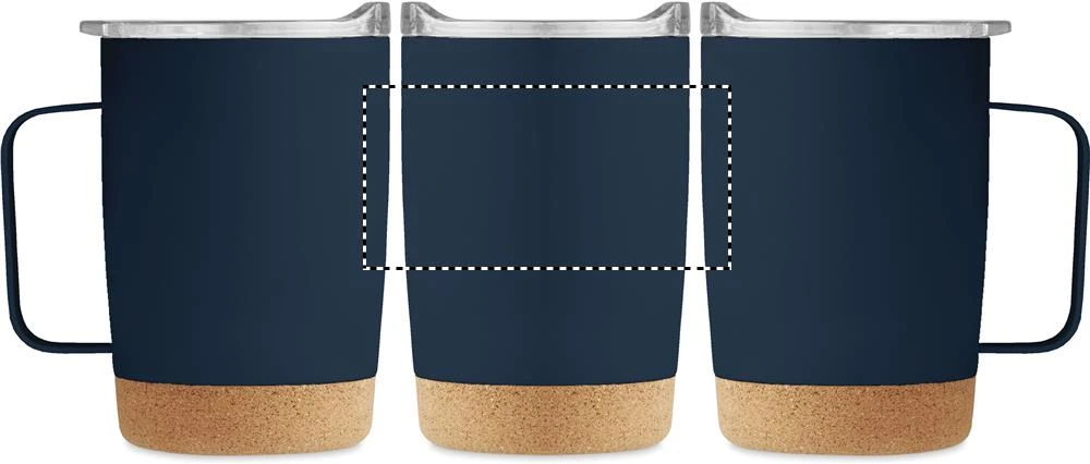 Dvojstenný hrnček 300 ml – francouzská námořnická modř – tlačová plocha – Dookola (rotačná sieťotlač)