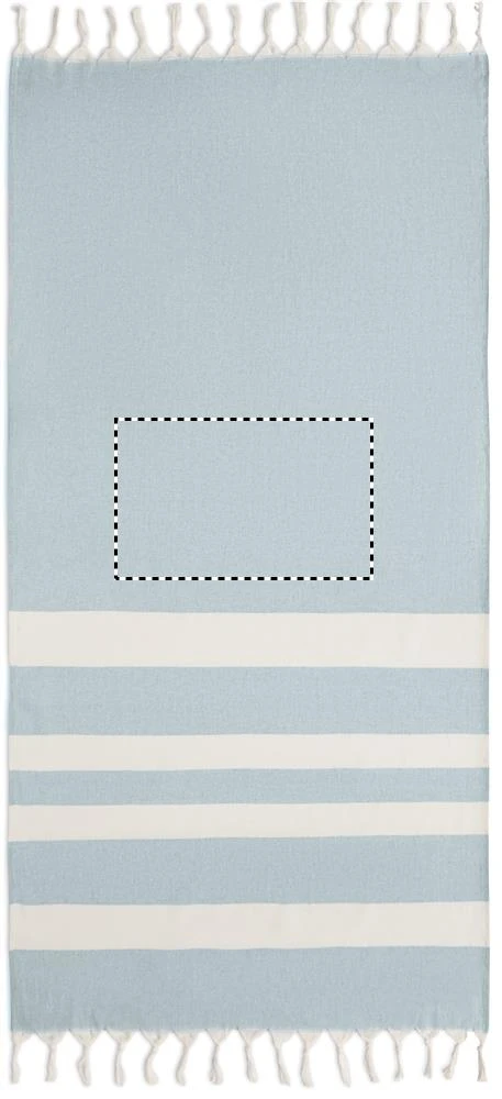 Uteráková deka Hammam 140 g – modrá – tlačová plocha – TOWEL CENTER BACK