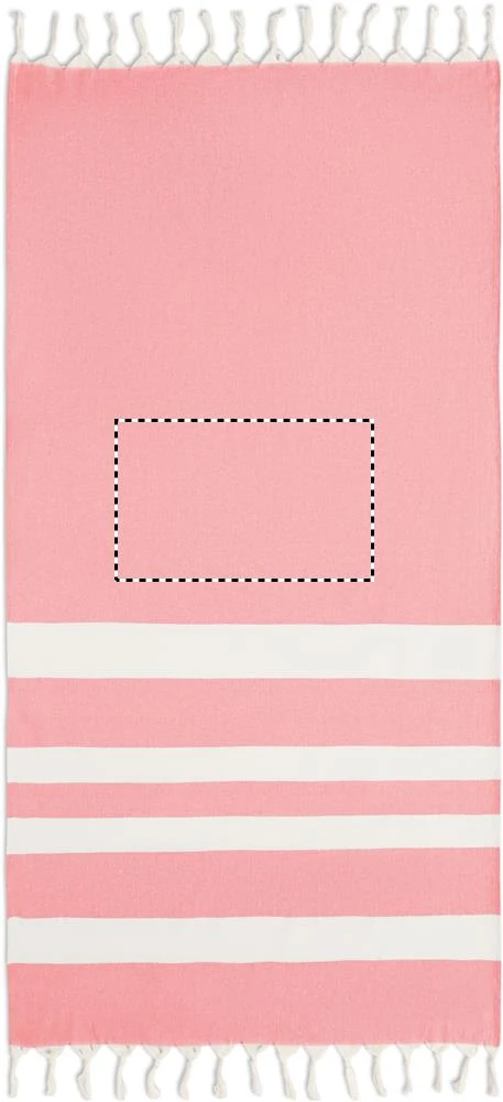 Uteráková deka Hammam 140 g – červená – tlačová plocha – TOWEL CENTER BACK