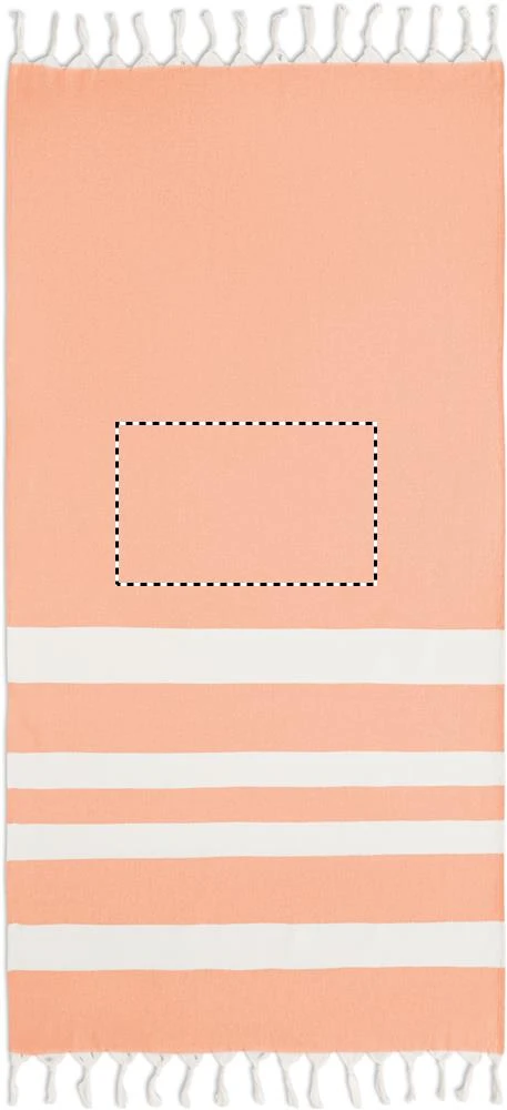 Uteráková deka Hammam 140 g – oranžová – tlačová plocha – TOWEL CENTER BACK