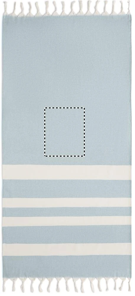 Uteráková deka Hammam 140 g – modrá – tlačová plocha – TOWEL CENTER E