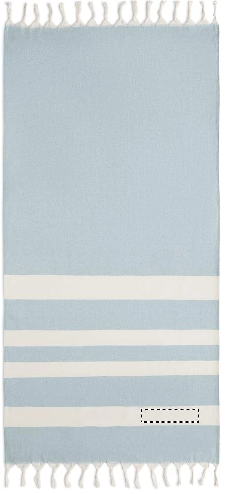 Uteráková deka Hammam 140 g – modrá – tlačová plocha – TOWEL CORNER 1