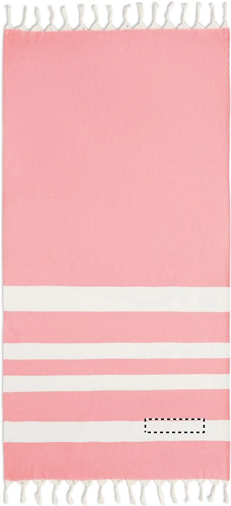 Uteráková deka Hammam 140 g – červená – tlačová plocha – TOWEL CORNER 1