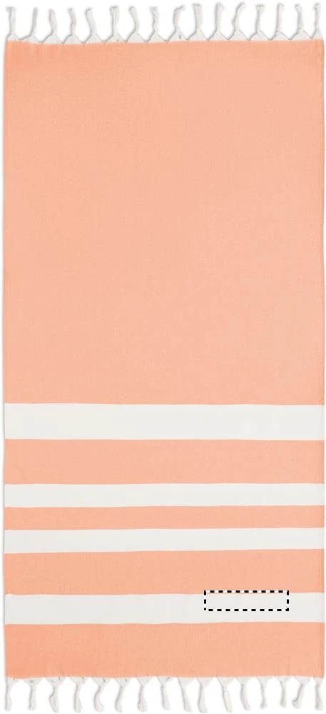 Uteráková deka Hammam 140 g – oranžová – tlačová plocha – TOWEL CORNER 1