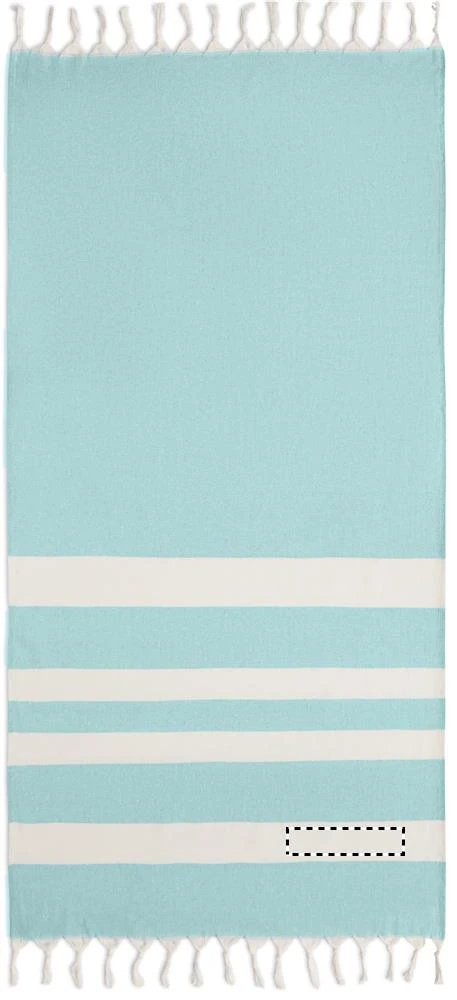 Uteráková deka Hammam 140 g – tyrkysová – tlačová plocha – TOWEL CORNER 1