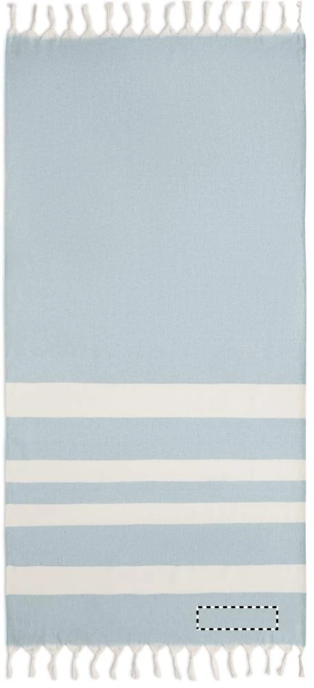 Uteráková deka Hammam 140 g – modrá – tlačová plocha – TOWEL CORNER 2