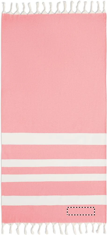 Uteráková deka Hammam 140 g – červená – tlačová plocha – TOWEL CORNER 2