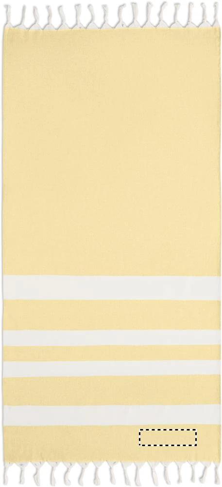 Uteráková deka Hammam 140 g – žlutá – tlačová plocha – TOWEL CORNER 2