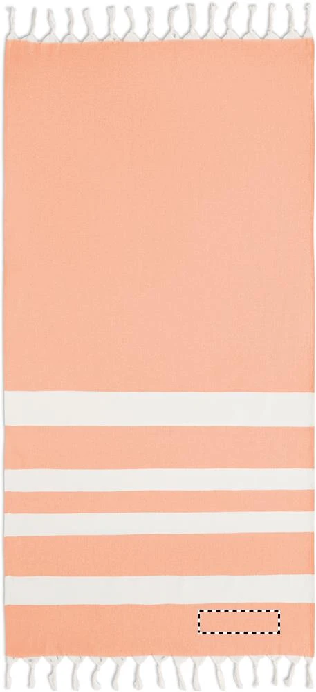 Uteráková deka Hammam 140 g – oranžová – tlačová plocha – TOWEL CORNER 2