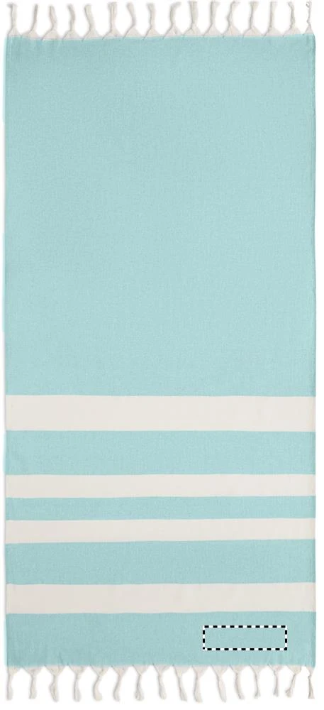 Uteráková deka Hammam 140 g – tyrkysová – tlačová plocha – TOWEL CORNER 2