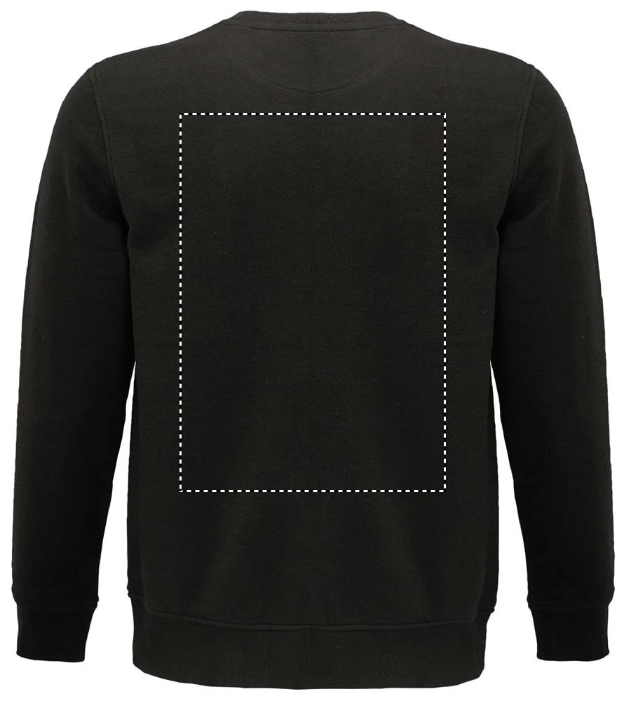 Mikina s okrúhlym výstrihom - Sol's – deep charcoal grey – tlačová plocha – Zadná strana