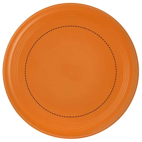 Frisbee Crest z recyklovaného materiálu – oranžová – tlačová plocha – Vrchná strana