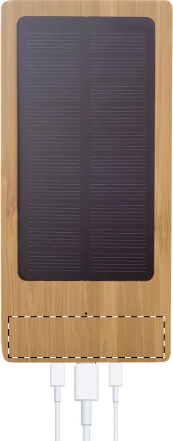 Sunster power banka – natural – tlačová plocha – Predná strana - spodná časť