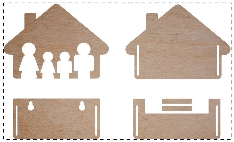 Homey Plus vešiak na kľúče na stenu – natural – tlačová plocha – Dom