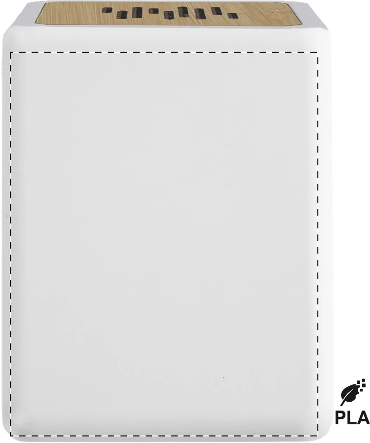 Aflia Bezdrôtový reproduktor PLA – white – tlačová plocha – Ľavá strana