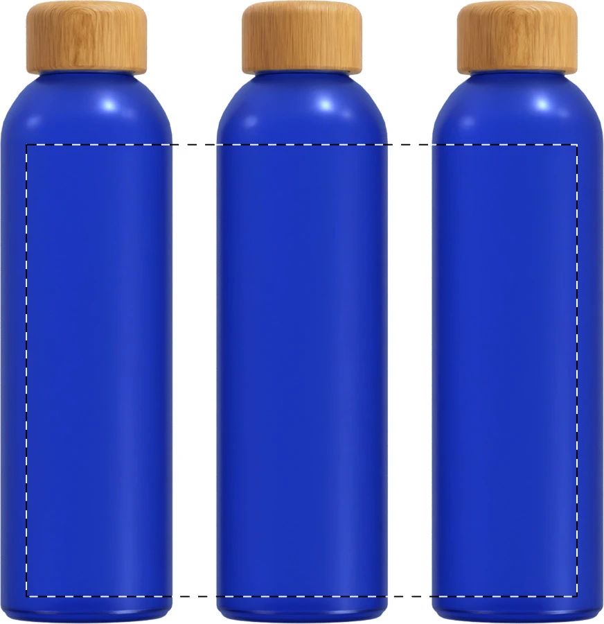 Cloody sklenená flaša – blue – tlačová plocha – Obal