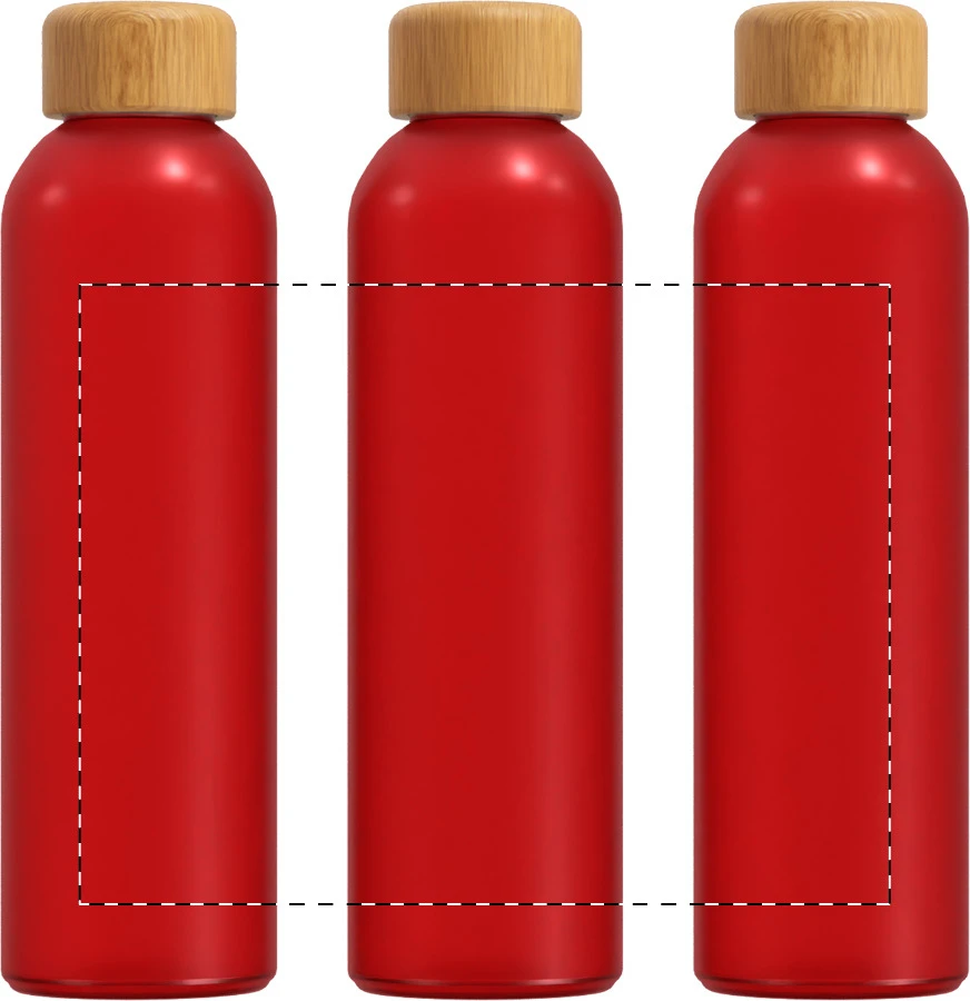 Cloody sklenená flaša – red – tlačová plocha – Celoplošná potlač – rotačná sieťotlač