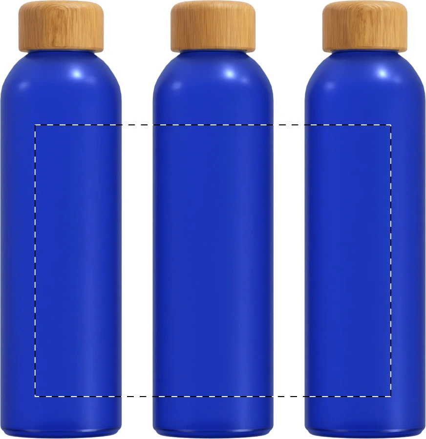 Cloody sklenená flaša – blue – tlačová plocha – Celoplošná potlač – rotačná sieťotlač