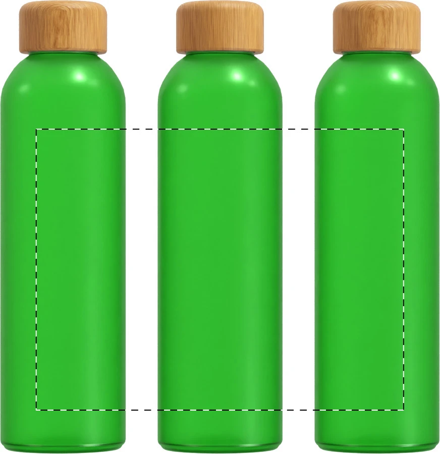 Cloody sklenená flaša – green – tlačová plocha – Celoplošná potlač – rotačná sieťotlač