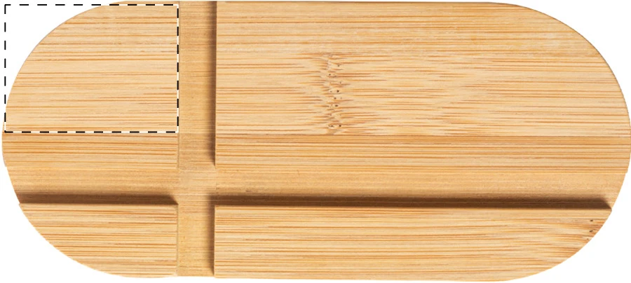 Labbo stojanček na mobil a tablet – natural – tlačová plocha – Ľavý horný roh