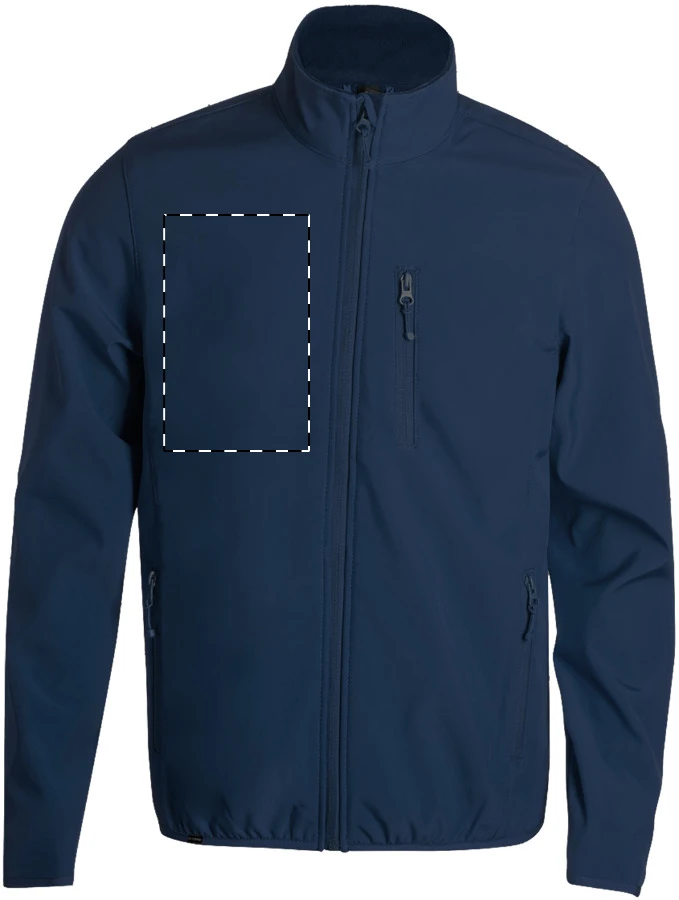 Timber RPET softshellová bunda – dark blue – tlačová plocha – Pravá hruď