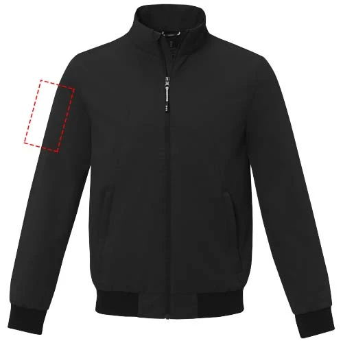 Ľahká unisex bunda typu bomber Keefe - Elevate – černá – tlačová plocha – Pravý biceps