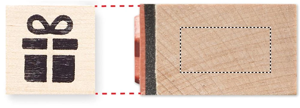 8 drevených vianočných pečiatok – béžová – tlačová plocha – STAMP GIFT
