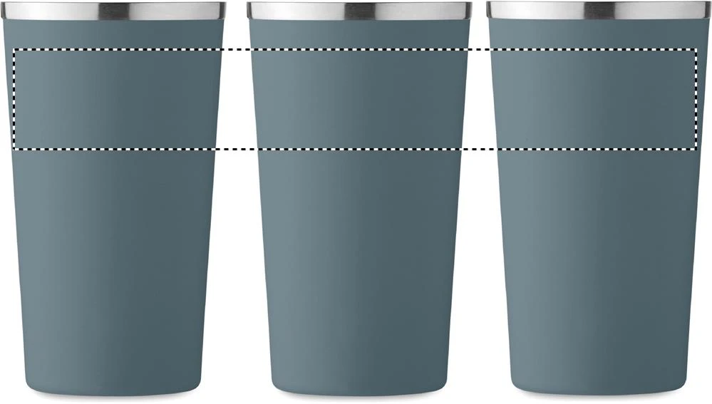 Dvojstenný pohár 510 ml – petrolejová – tlačová plocha – 360 LASER