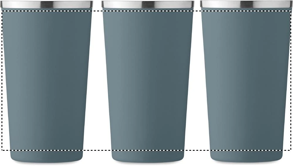 Dvojstenný pohár 510 ml – petrolejová – tlačová plocha – Dookola 360° – digitálna tlač