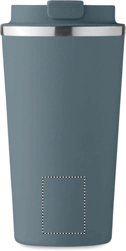 Dvojstenný pohár 510 ml – petrolejová – tlačová plocha – Predná strana dole