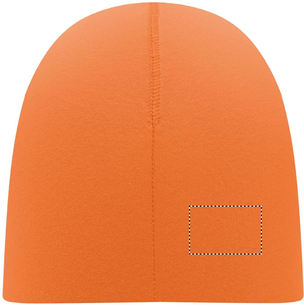 Unisex bavlnená čiapka – oranžová – tlačová plocha – BACK SIDE 1