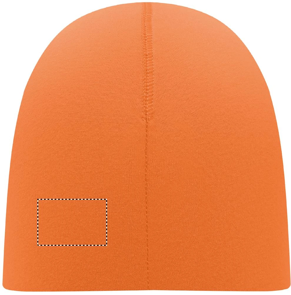Unisex bavlnená čiapka – oranžová – tlačová plocha – BACK SIDE 2