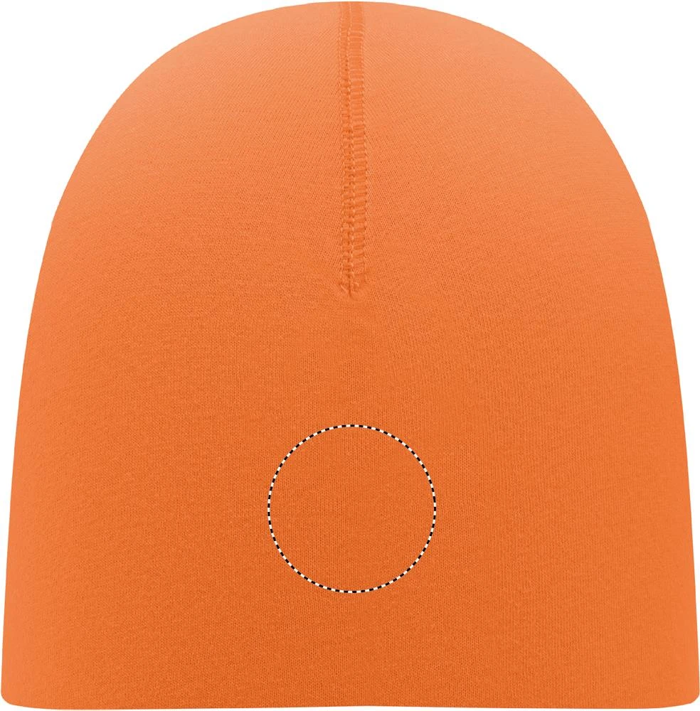 Unisex bavlnená čiapka – oranžová – tlačová plocha – FRONT CENTER