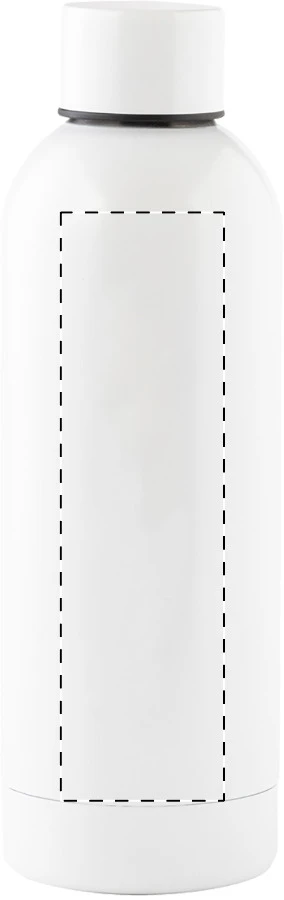Blussi fľaša z nerez ocele – white – tlačová plocha – Predná strana