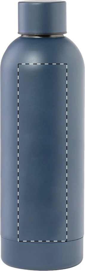 Blussi fľaša z nerez ocele – dark blue – tlačová plocha – Predná strana