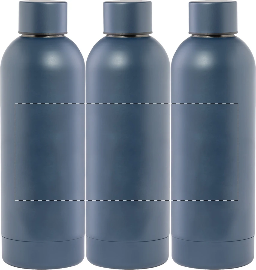 Blussi fľaša z nerez ocele – dark blue – tlačová plocha – Celoplošná potlač – rotačná sieťotlač