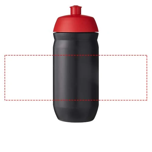 HydroFlex™ 500 ml športová fľaša – červená – tlačová plocha – Po obvode
