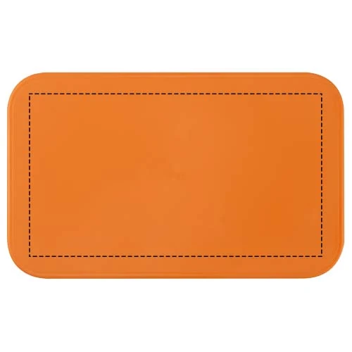 Dvojvrstvová obedová krabička MIYO – oranžová – tlačová plocha – Veko