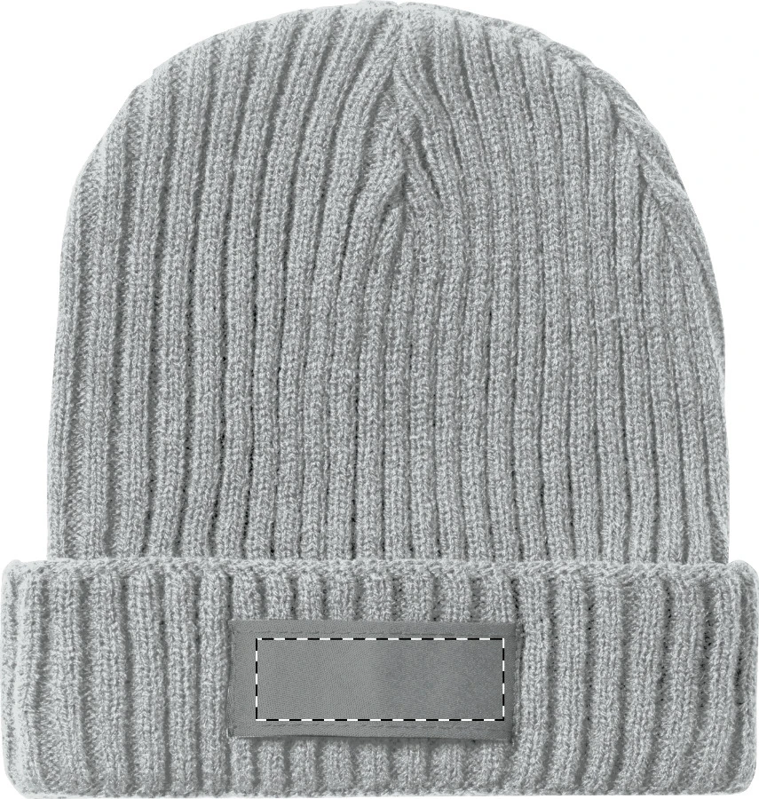 Kinny zimná čiapka – light grey – tlačová plocha – Visačka