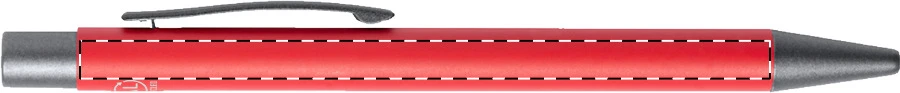 Ragul guličkové pero – red – tlačová plocha – Na telo - pre ľaváka