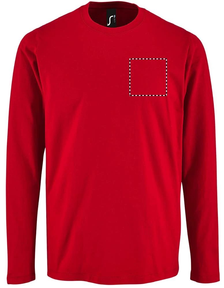 Imperial pánske lsl 190g - Sol's – red – tlačová plocha – Hruď