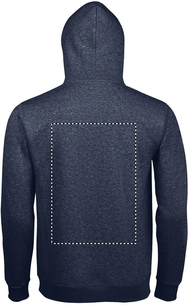 Spencer - mikina s kapucňou - Sol's – džínová (denim) – tlačová plocha – Zadná strana
